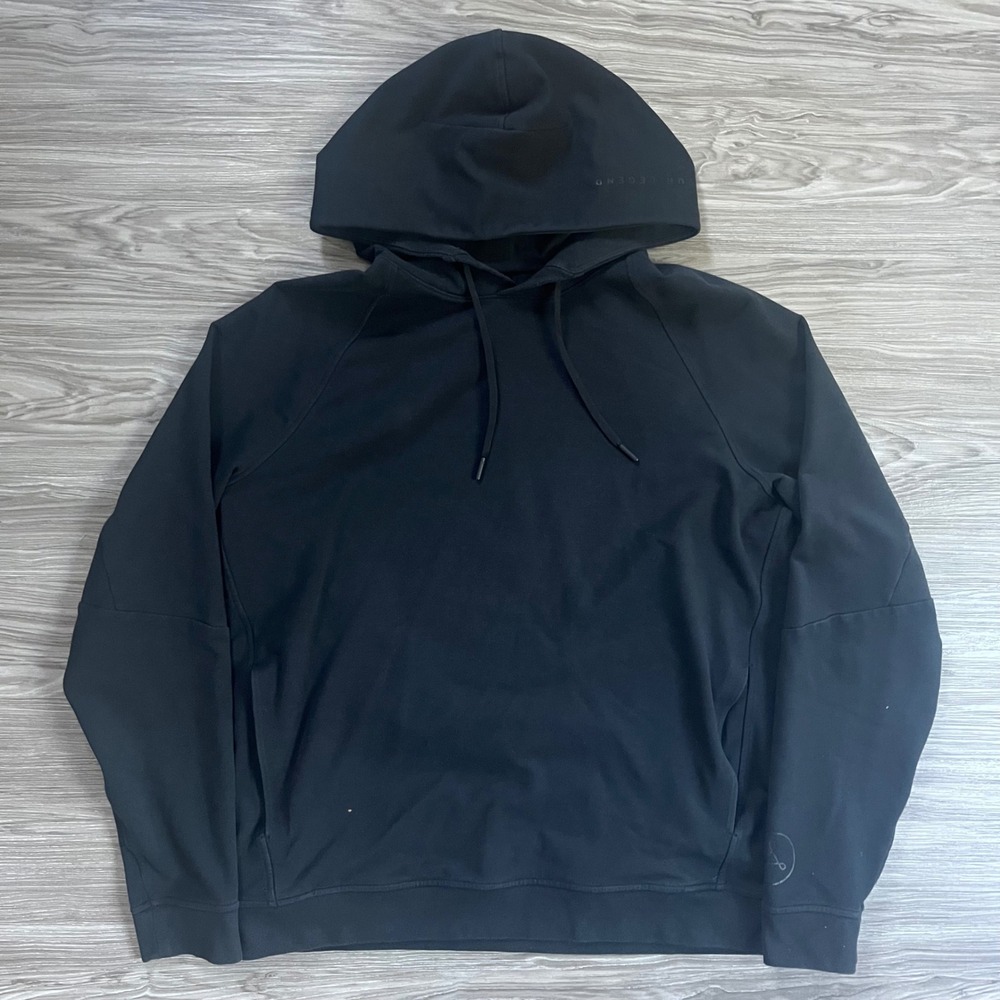 Lululemon Mens City Sweat Pullover Hoodie Black Pursue Your Legend Size L M3AUPS